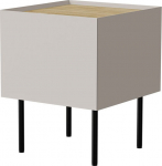Cama MEBLE Cama Bedside table, 2 pcs, FELLINI, 40x41x60, cashmere + oiled oak top