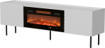 Cama MEBLE Cama LUCCA TV cabinet 180x40x59 white + black fireplace