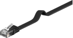 Wentronic Goobay RJ45 CAT 6 Flat U/UTP CU 0.5m Black