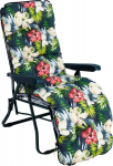 Deck chair BADEN-BADEN dark floral pad
