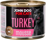 JOHN DOG For cats Mousse Turkey - wet cat food - 200g