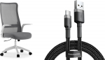 Office chair SENSE7 JUNO szare + kabel usb