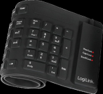 Logilink | Flexible waterproof Keyboard USB + PS/2 | ID0019A | Flexible keyboard | Wired | DE | Black