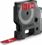 DYMO D1 Schriftband Vinyl 12mmx3.0m wei&szlig; ->rot