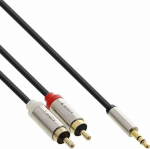 Cable InLine Jack 3.5mm - RCA (Cinch) x2 5m srebrny (99245)