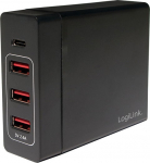 Logilink USB Desktop charger adapter 3xUSB-A Port+1xUSB-C Port,60W