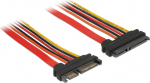 DELOCK SATA Verl. SATA III 22pin -> 22pin St/Bu 0.10m