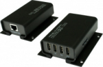 Exsys EX-1444 - Network stations & - recipient - 100 m - Cat5 - Cat6 - Schwarz - CE - FCC - -40 - 75 &deg;C