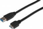 DIGITUS USB 3.0 Connection cable type A - micro B St/St 0.25m sw