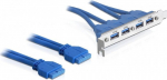 DELOCK Slotblech 4x USB3.0 A