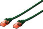 Digitus CAT 6 U-UTP PATCH CABLE CU. PVC, LENGTH 0.5M COLOR GREEN