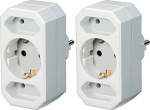Brennenstuhl Adapterstecker Euro 2 + Schutzkontakt 1 wei&szlig; retail