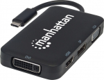 Manhattan Usb-C Dock/Hub, Ports (X4):, Displayport, Dvi-I, Hdmi Or