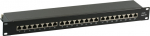 EFB Elektronik EFB-Elektronik - Patch Panel - Rack mountable - CAT 6a - STP - RJ-45 X 24 - Schwarz, RAL 9005 - 1U - 48.3 cm (19")