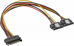 InLine SATA - SATA, 0.3m, Multicoloured (29683C)