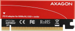 AXAGON PCEM2-S PCI-E 3.0 16x - M.2 SSD NVMe, up to 80mm SSD, low profile, cooler