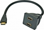 PremiumCord HDMI HDMI x2, 0.3m, Czarny (kphdma-6)