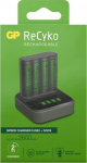 GP ReCyko Speed Battery Charger, M451 (USB) + Dock D451, incl. 4 x AA 2600 mAh Batteries