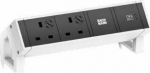 Bachmann DESK 2 - Steckdosenleiste (surface mountable) - 250 V - Eingabe, Eingang GST18 - output terminals: 2 (2 x BS 1363, USB, 24 pin USB-C)