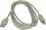 Cable USB Logo USB-A - USB-B 5 m Szary (24120)