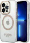 Guess GUHMP14LHTRMD Metal Outline MagSafe Hardcase for iPhone 14 Pro 6.1" / gold