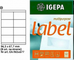 Mondi LABELS A4 IGEPA 96.5 X 67.7 MM BIAŁE (100)