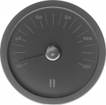Rento Sauna thermometer, aluminum, black, py&ouml;re&auml;