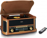Retro-muusikakeskus vin&uuml;&uuml;lplaadi- ja kassetim&auml;ngijaga Lenco TCD2551WD