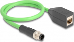 Delock Netzwerkkabel - M12 (4-pole) (M) zu RJ-45 (W)