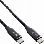 Kabel USB InLine USB-C - USB-C 1 m Czarny (35881)