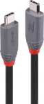 LINDY 2.0m USB4 240W Typ C Kabel, 40Gbit/s, Anthra Line
