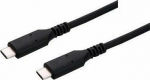 Kabel USB C-Tech C-TECH kabel USB 4.0, Type-C (CM/CM), PD 100W, 40Gbps, 0.5m, čern&yacute;