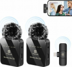 Microphone Puluz 2x Wireless Tie Microphone do iPhone Lightning / Puluz PU647B