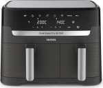 Tefal double hot air fryer Dual Easy Fry ' Grill (black, 2.700 watts, 2 baskets 5.2 liters + 3.1 liters)