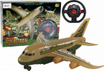 LeanToys Plane R/C Remote Controlled Military Camo Light Pilot