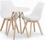 Leobert TODI round table set 60cm white + 2 MARK chairs white