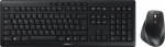 CHERRY Desktop STREAM COMFORT Wireless [DE] black Mouse+Keyboard, Fullsize, Silent