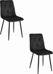 Leobert Krzesło LIBRA - black velvet / black legs x 2