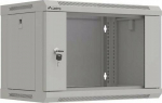 Hanging rack installation cabinet 19'' 6U 540x350 grey glass door Lanberg (Flat Pack)