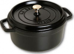 Staub La Cocotte 24cm round Black, Cast Iron