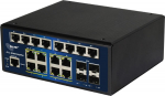 ALLNET Switch unmanaged outdoor 100W 3x PoE+ 1x SFP fanless IP67 - Switch - Kupferdraht