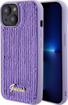 Guess HC Sequin Script Metal Case for Apple iPhone 15