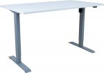 Desk ERGO with 1 motor 140x80xH71-121cm, greyish white/silver-grey