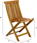 Chair FINLAY 45x57xH86cm, acacia