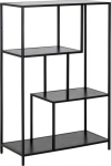Bookcase SEAFORD 77x35xH114cm, black