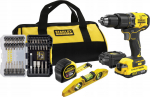 DRILL/DRIVER SET WITH ACCESSORIES SFMCK101D1S STANLEY