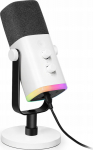 Fifine Microphone Fifine AM8W AMPLIGAME USB/XLR RGB white dynamic studio microphone