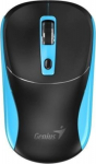 Genius Computer Technology Wireless Mouse, Genius NX-7123, czarno-niebieski, Optical, 1200DPI