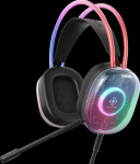 Deltaco Headset Gaming RGB illuminated semi-transparent