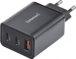 Intenso Power Adapter 1x USB-A/2x USB-C 65W GaN Black
